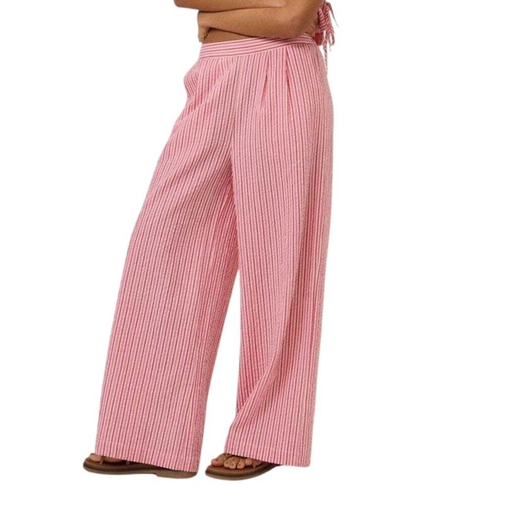 Nobody's Child Womens/Ladies Parker Cotton Striped Wide Leg Pants / Multicolored